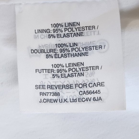 NEW J. Crew White Linen Campbell Blazer 0 00 000 READ: SIZING - Picture 12 of 16